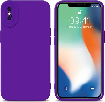 Produktbild von Cadorabo Hülle für Apple iPhone X / XS Schutz Hülle in Lila TPU Silikon Etui Case Handyhülle