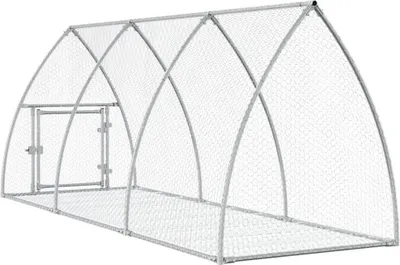 Obrázek produktu pro Králíkárna stříbrná pozinkovaná ocel 105 x 300 x 120 cm