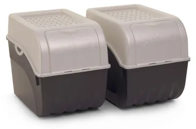 Produktbild von Novaliv 2x Groß 9L perlmut Gemüsebox Kartoffel Aufbewahrungsbox Vorratsdose Obstaufbewahrung Behälter Obsttopf