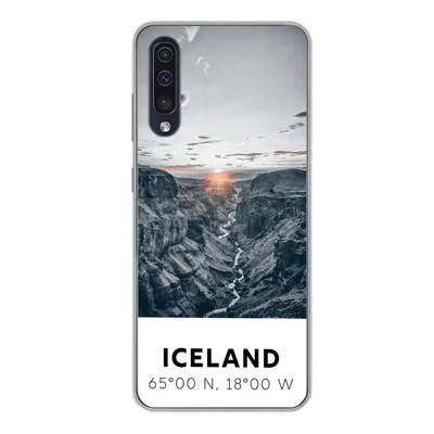 Produktbild von MuchoWow® Handyhülle Schutzhülle Hülle für Samsung Galaxy A50 Island - Sonne - Berge Silikon Softcase Handy Hülle - Mobiltelefonhülle
