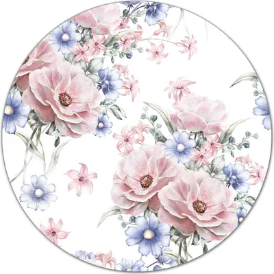 Produktbild von Glas-Herdabdeckplatte Glaskeramikkochfeld-Abdeckung Schneideplatten - 40 cm - Bouquet Rosa Blumen