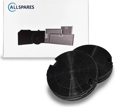 Produktbild von AllSpares Aktivkohlefilter (x2) für Dunstabzugshauben geeignet für