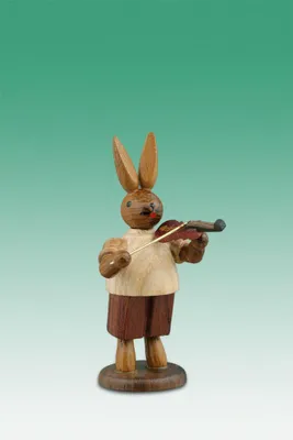 Produktbild von Osterdekoration Osterhase Musikant mit Geige Höhe 7,5cm NEU