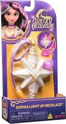 Produktbild von Unicorn Academy Schmuckset - Sophias Kette mit magischen Lichteffekten und Ring, passend zur beliebten Netflix-Serie, Unicorn Academy, 4 Jahr(e)