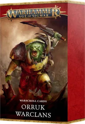 Produktbild von Warhammer Age of Sigmar Orruk Warclans Warscroll Cards Englisch