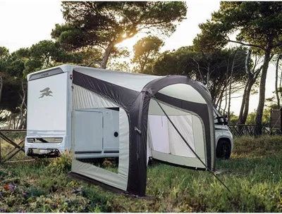 Produktbild von BAYA SUN Ombréa Air Vorzeltwand, 2er Set, Polyester 150D, Klarglasfenster, Für aufblasbare Sonnenblende