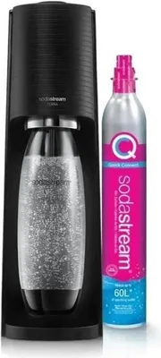 Immagine prodotto di Sodastream Terra Gasatore Nero, incl. 1 bottiglia lavabile in lavastoviglie, bombola di CO2 da 60 litri