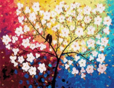 Immagine prodotto di Ricamo diamante uccelli di primavera 50x40