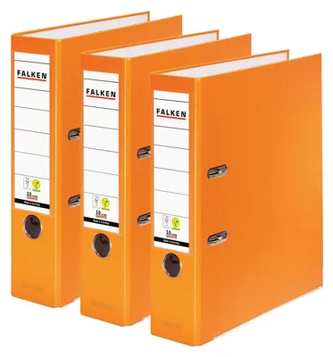 Produktbild von Original Falken 3er Pack PP-Color Ordner DIN A4 8 cm Orange