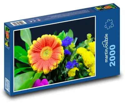 Produktbild von Puzzle 2000 Gerbera - Strauß, Blumen - martinpuzzle