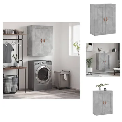 Immagine prodotto di vidaXL Armadio a muro grigio cemento 69,5x34x90 cm materiale legno - Credenze