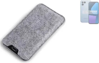 Produktbild von K-S-Trade Filz Handyhülle kompatibel mit Fairphone  Fairphone 5 Schutzhülle Filztasche Filz Tasche Case Sleeve Handy Hülle Filzhülle grau