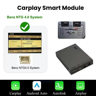 Immagine prodotto di Interfaccia multimediale per CarPlay e Android Auto wireless, con Bluetooth e GPS