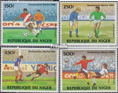Produktbild von Briefmarken Niger 1984 Mi 908-911 (kompl.Ausg.) postfrisch Qualifikationsspiele zur Fußballweltmeisterschaft, Mexico 1986