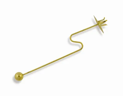 Produktbild von Riffelmacher 10140 - Balance-Kerzenhalter, Durchmesser 1,5 cm, Gold, aus Metall, Kerzen-Halter, Baumkerze, Stabkerze, Dekoration, Weihnachten, Advent