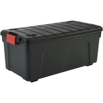 Immagine prodotto di IRIS OHYAMA Lotto di 3 scatole portaoggetti per il fai da te - Per conservare tutto - 75 litri - Nero e rosso - 78 x 39,5 x 35 cm