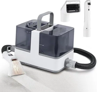 Productafbeelding van Draagbare Tapijtreiniger met Stoom/Warm/Koud, 1300W, 13 kPa Zuigkracht, 1,2L & 1,4L Tanks, Vlekreiniger voor Tapijt, Bank, Auto en Trapp