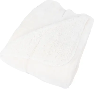Produktbild von Flanell und Sherpa Wohndecke 150 x 200 cm creme Oberseite weicher Flanell und Rückseite wärmendes Sherpa