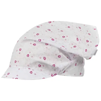 Produktbild von Schirmmütze Kopftuch Sommer Mütze Schildmütze Mädchen Baby Kappe, Weiß-Rosa/Pink, Gr. 44-46