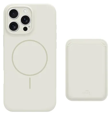 Produktbild von Silicone Hülle with MagSafe Wallet (Beige)  - Kompatibel mit iPhone 13 Pro Max