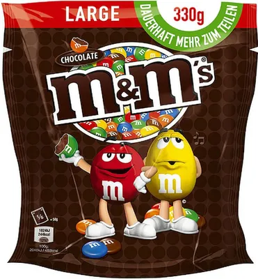 Produktbild von M und M Choco Dragierte Schokolinsen mit knackiger Zuckerhülle 330g