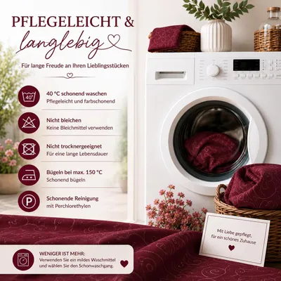 Produktbild von Tischdecke bordeaux 130x220 cm eckig damast Ornamente bügelfrei fleckenabweisend