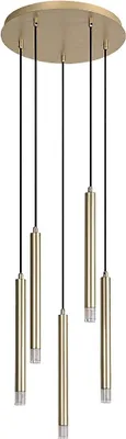Zdjęcie produktu dla Lampa wisząca RAMIRA złoto-przezroczysty 5xG9x5W metal wym:120x36x36cm IP20 Rabalux