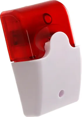 Produktbild von Alarmsirene mit Blitzlicht, 12 V-, 110 dB, weiß/rot