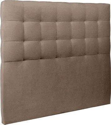 Productafbeelding van Gestoffeerde hoofdbord - Gestikt - Taupekleurige fluwelen stof - 150 cm