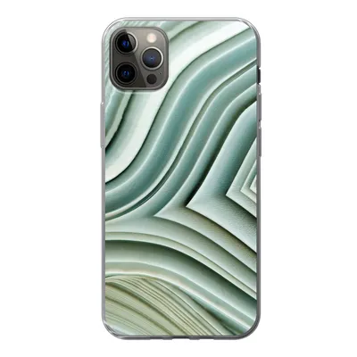 Produktbild von MuchoWow® Handyhülle Schutzhülle Hülle für iPhone 12 Pro Max Naturstein - Abstrakt - Grau Silikon Softcase Handy Hülle - Hartschale