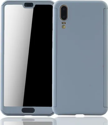 Produktbild von Handyhülle Schutzhülle für Huawei P20 Full Case Cover Displayschutz 360 Grau