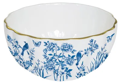 Produktbild von Dessertschale PARADISE GARDEN D. 12cm 250ml weiß blau Porzellan Easy Life