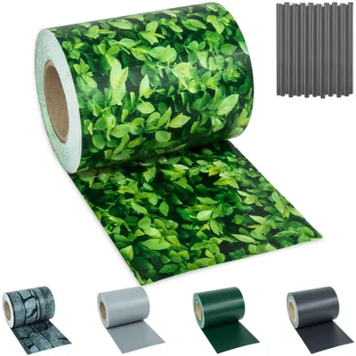 Produktbild von tectake® Sichtschutzstreifen für Einzelstab- und Doppelstabmatten-Zäune leichte Montage, inklusive Befestigungsclips