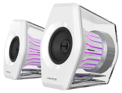 Image de Enceintes gaming pour PC - G2000 Pro - 2.0 canaux - 32 W - Haut-parleurs de 7,6 cm - Éclairage RGB - Bluetooth - Blanc