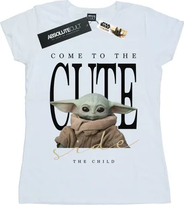 Produktbild von Star Wars - "The Mandalorian The Cute Side" T-Shirt für Damen BI43137 (XL) (Weiß)