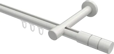 Produktbild von Interdeco Innenlaufstange / Gardinenstange mit Innenlauf Weiß, Typ Prestige Elanto (Rillenzylinder), 20 mm Ø 1-läufig, 540 cm