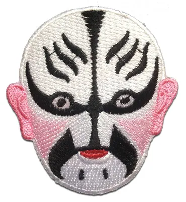 Obrázek produktu pro Strašidelná maska - záplata, nažehlovací, nažehlovací obrázek, nášivka, záplata, k nažehlení, velikost: 7 x 7,8 cm