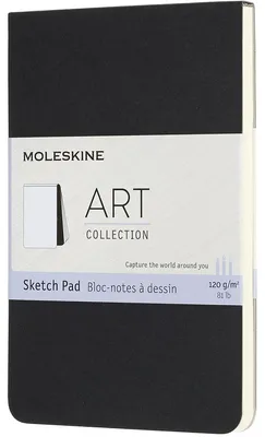 Image de MOLESKINE Bloc à croquis P/A6 120g/qm carton noir