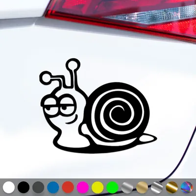 Produktbild von PantherPixel Schnecke Aufkleber Schnell Geschindigkeit Langsam Sticker Auto Geschenkidee Farbe Schwarz