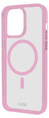 Produktbild von SBS Case für iPhone 15 Pro Max mit farbigen Rändern, kompatibel mit MagSafe Aufladung