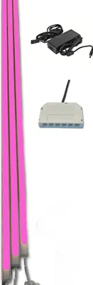 Produktbild von 7168 LED Leuchte Kunststoff Schiene weiß 3x125cm PINK Komplett-Set