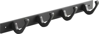 Produktbild von SOTECH Blackline FORTE Hakenleiste 345 mm mit 4 Haken schwarz pulverbeschichtet