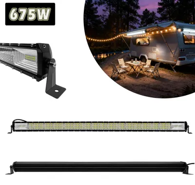 Productafbeelding van YARDIN 675W LED werklamp, 30+60° combinatie van lichtbundels, IP67: stof- en waterdicht, 10-30V DC universele verlichting voor offroad voertuigen