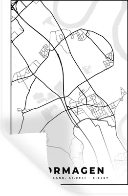 Produktbild von MuchoWow® Wandtattoo Wandsticker Wandaufkleber Karte - Dormagen - Stadtplan 60x90 cm Selbstklebend und Repositionierbar - Sticker - Dekorfolie