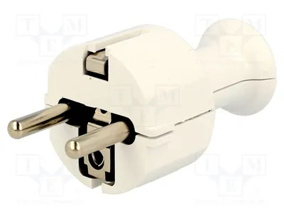 Image de 1 connecteur : pour l'alimentation secteur, prise mâle 2P PE W-10120, monophasé