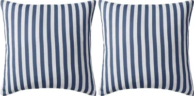 Produktbild von Gartenkissen 2 Stk. Streifenmuster 45 x 45 cm Marineblau