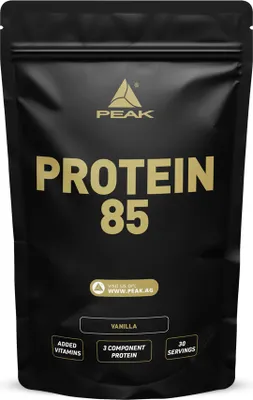 Produktbild von Protein 85 - 900g : Vanilla I 30 Portionen I Pulver I Mehrkomponentenprotein I Sojaprotein I Casein I Weizenprotein I Vitaminzusatz