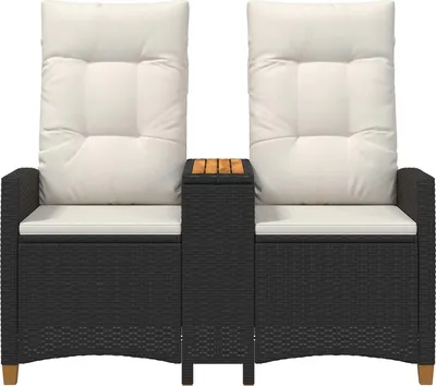 Obrázek produktu pro VidaXL Zahradní lavička s odkládacím prostorem, 2 místa, 126 x 65 x 112 cm, polyratan