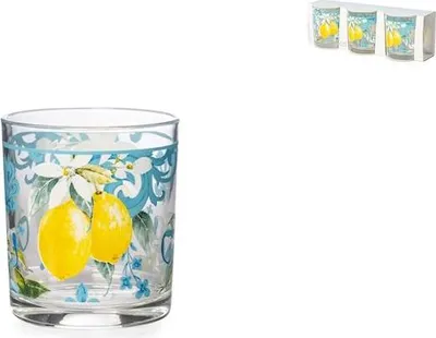 Produktbild von Set aus 3 Gläsern Sicily aus dekoriertem Glas – 225 cc