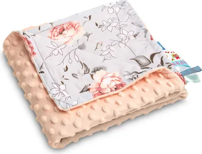 Produktbild von SENSILLO Baby Nestchen 75x100 Decke Kinder Minky Geschenkidee Pfirsich